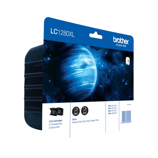 BROTHER INKTPATROON LC1280XLBKBP2