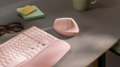Logitech lift vert. ergo souris rose