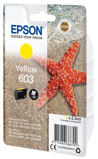 Singlepack Yellow 603 Ink